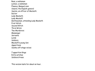 Macbeth script (abridged)  KS2