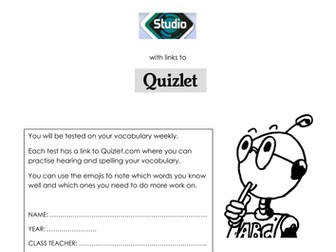 Vocabulary booklet for Studio 1 & 2(Rouge), with links to Quizlet.com