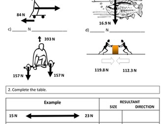 Maths skills - new 2018 AQA  GCSE Science Trilogy / Physics - Force is a vector