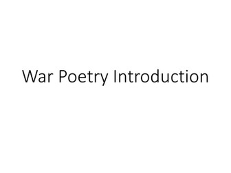 War Poetry KS3 Bundle