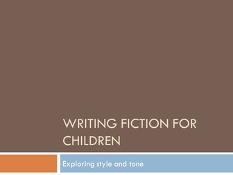 Writing Children's Fiction Unit
