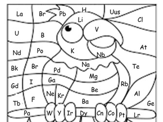 Periodic table colouring worksheets