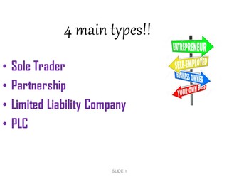 Applied GCSE Business Legal Structures