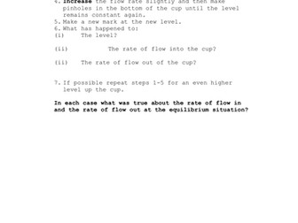Polystyrene cup equilibrium