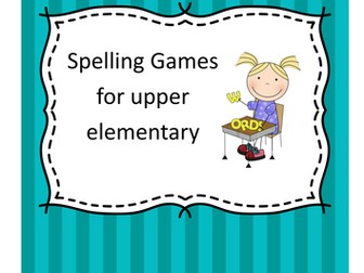 Spelling Games for Upper Primary/ Elementary School - Preview