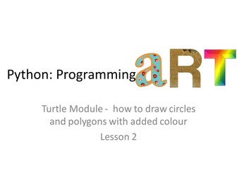Creating Art in Python | Teaching Resources