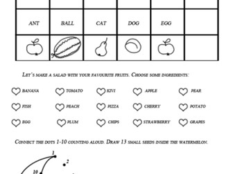 Fruits Worksheet