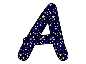 Printable display bulletin letters numbers and more: Stars