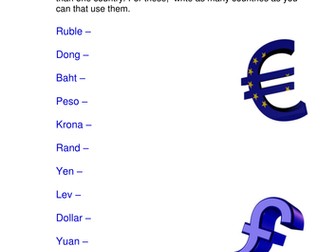 World Currencies Quiz