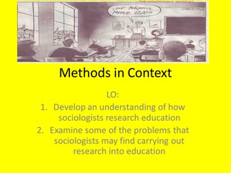 AS Sociology - powerpoint on methods in context