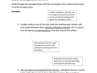Pygmalion - class and society