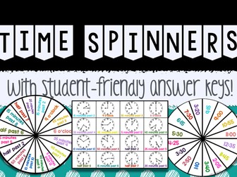 Math Game: Time Spinners