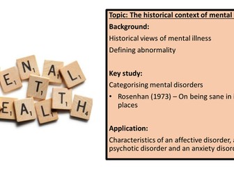 MENTAL HEALTH POWERPOINT AQA A2 PSYCHOLOGY