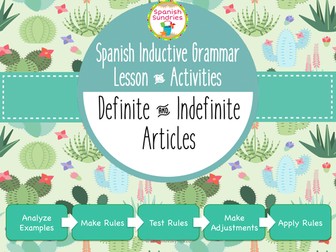 Spanish Inductive Grammar Lesson:  Definite & Indefinite Articles