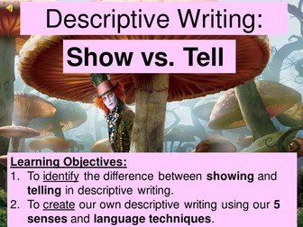 Alice in Wonderland - Show vs Tell in Descriptive Writing
