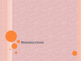 Research and Ethical principles