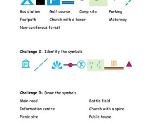 Geography map skills revision cards