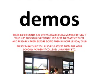 Demonstrations for teachers in the classroom 28 to choose from