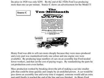 Why did the US economy boom in the 1920s?