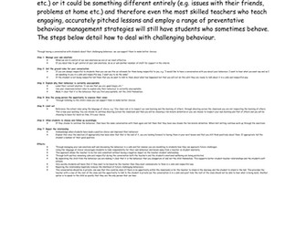 Behaviour Management: A guide to dealing with challenging behaviour in Secondary