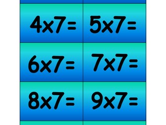 Snakes and Ladders times tables (x2-10)