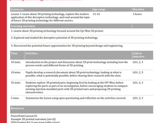 VEX Robotics EDR Curriculum - Unit 3.1: 3D Printing