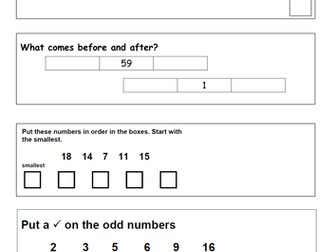 assessment- year1 (kg)- mathematics