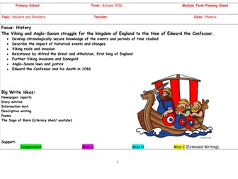 Anglo-Saxons and Vikings plan