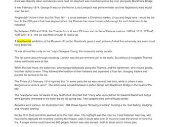 Comprehension Activity - Dickens' 19th Century London