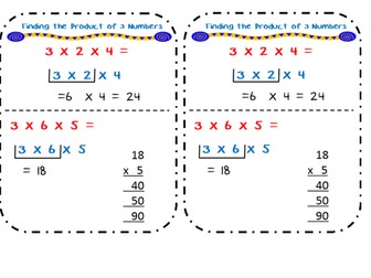 Calculating the Product of 3 numbers / Multiply 3 numbers togeter 3x3x3