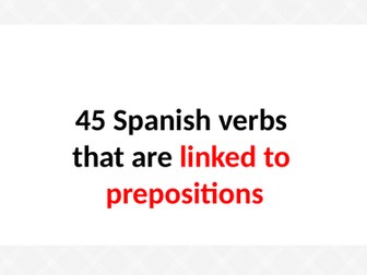 Spanish verbs linked to prepositions