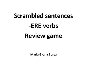 Game: Scrambled -ere verbs in Italian