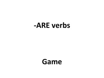 Game: Scrambled -ARE verbs in Italian