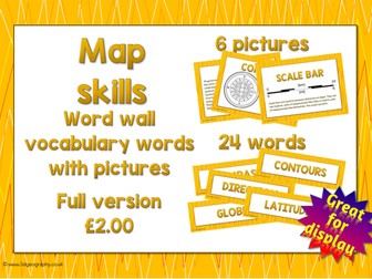 Map words and pictures for class display