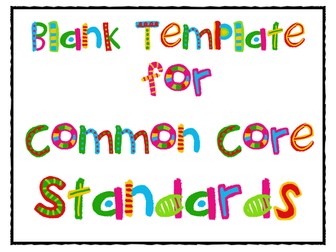 Common Core Standards Poster