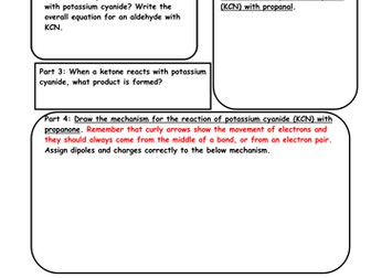 Nucleophilic addition reactions for aldehydes and ketones AQA new specification.