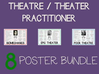 Theatre Practitioner Poster 8 BUNDLE