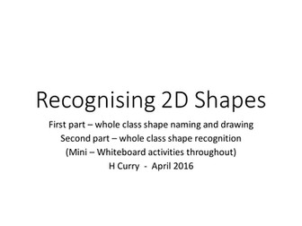 2D Shapes, Triangles and Quadrilaterals - Activities, lessons and assessment