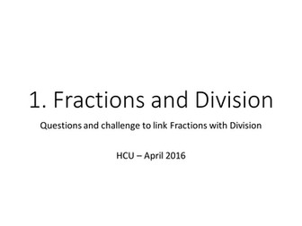 Fractions Mastery Part 1 - Division, Shading, Bar Models, Improper, Mixed, On A Calculator