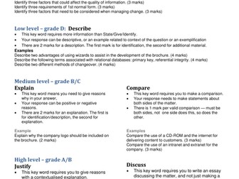 GO61 & GO63  How to answer exam questions