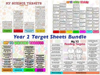 Child Friendly Year 2 Targets Sheets Bundle 2014 Curriculum