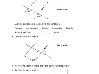 OCR Maths: Foundation GCSE - Check In Test 8.03 Angles