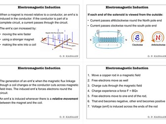 Electromagnetic Induction A-Level Physics Flashcards V1.0 (29 Cards)