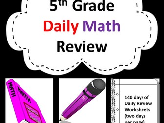 Fifth Grade Daily Math Review: 140 Day Bundle {CCSS Aligned}