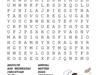 Pancake Day  Word Search