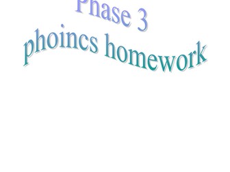 Phonics phase 3 homework