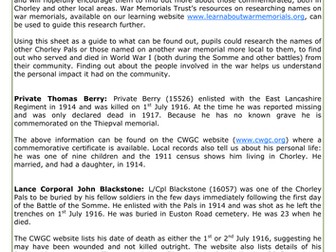 Pals Battalions and the Battle of the Somme