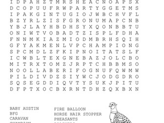 Danny the Champion of the World Word Search