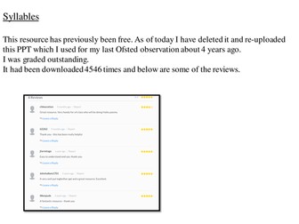 Syllables for Spelling