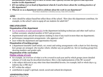 Faculty/Department Handbook Checklist